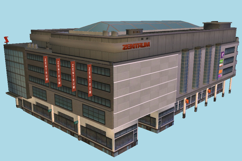Skylines Mall Shopping Center 3d model